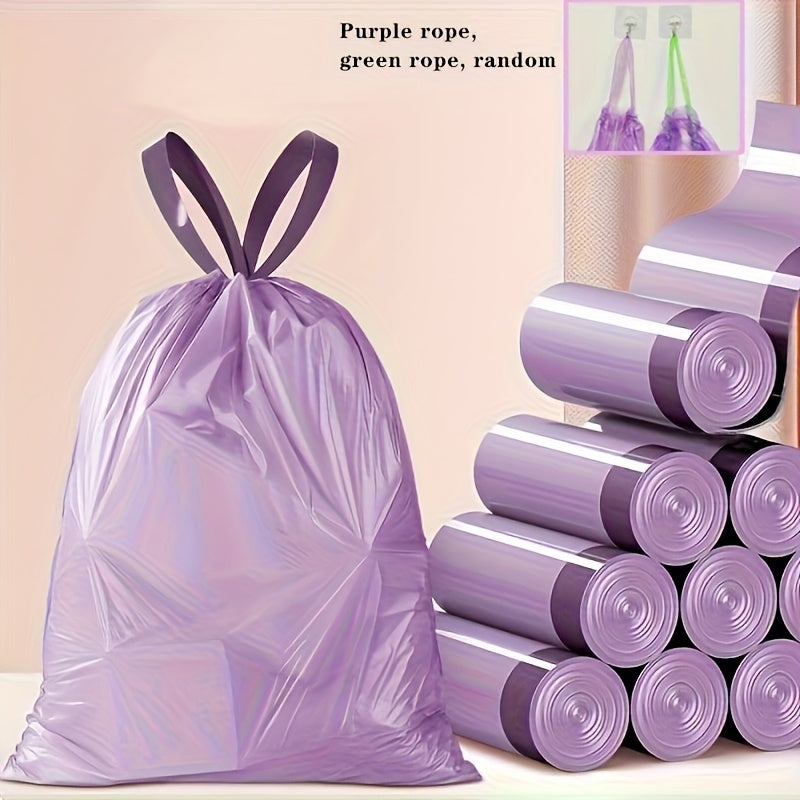 96pcs\u002Fpack, White\u002FPink\u002FRed\u002FPurple, Heavy-Duty 4 Gallon Small Drawstring Plastic Trash Bags - Leak-Resistant, Foldable, Easy-to-Tie Liners for Bathroom, Restroom, Bedroom, Office, And Toilet Garbage Cans - Space-Saving And Convenient