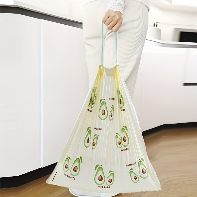 4 Rolls, 60 Household Drawstring Garbage Bags, Disposable Garbage Bags, Self Sealing Garbage Bags, Multi-purpose Garbage Bags - Cute Cartoon Patterns, Suitable for Homes, Offices, Cleaning Supplies, Household Items