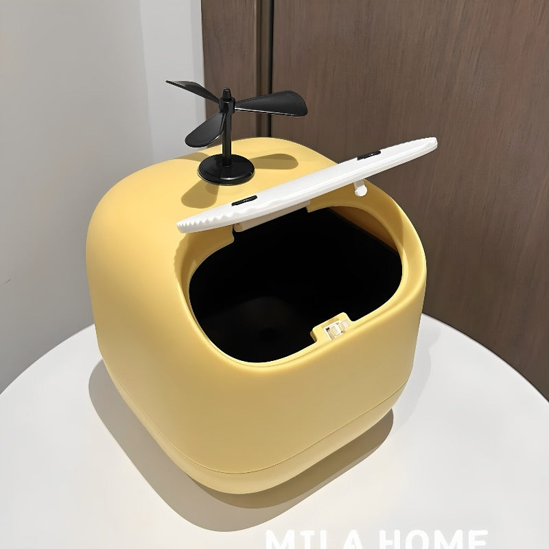 A Unique, Portable Desktop Trash Bin Designed for Minimalist Fashion, Featuring a Lidded Press-Type Storage Container in a Convenient 100-Package