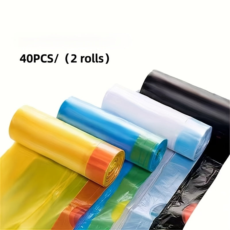 40pcs (2 Rolls) \u002F 100pcs (5 Rolls) \u002F 200pcs (10 Rolls) Drawstring Trash Bags - Suitable for Household, Kitchen, Bedroom Garbage Disposal, Trash Can Liners - 4 Gallon