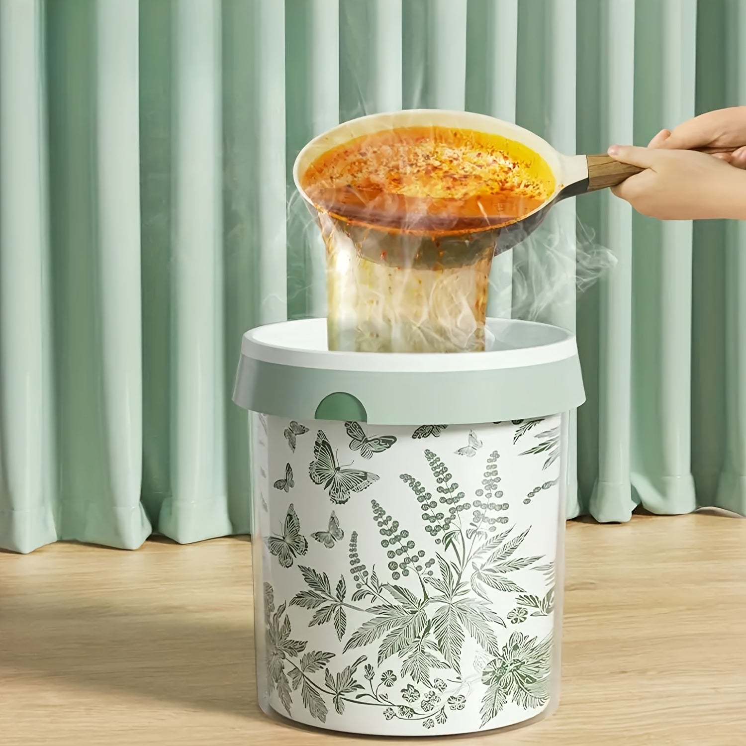 100pcs\u002F200pcs Thickened Automatic Tied Waste Bags- Odor-Proof, No-Tear Design, Durable PET Material Kitchen& Home Use, Multi-Purpose Trash Bags, Kitchen Waste Bags, Easycarry Handle, Sturdy Construction