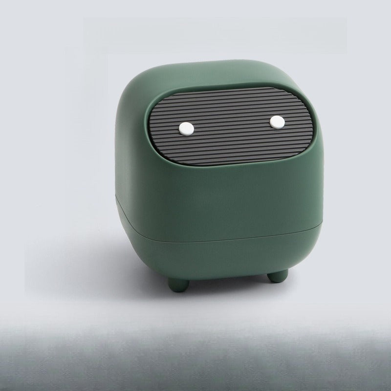 A Unique, Portable Desktop Trash Bin Designed for Minimalist Fashion, Featuring a Lidded Press-Type Storage Container in a Convenient 100-Package