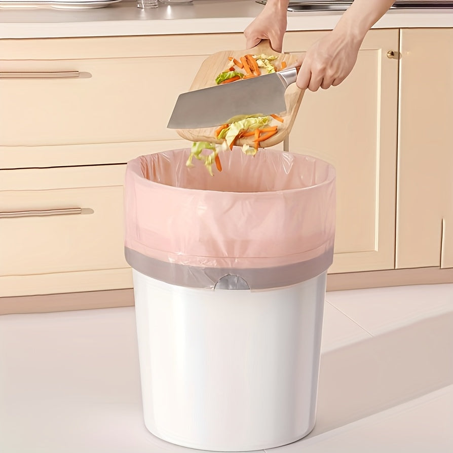 96pcs\u002Fpack, White\u002FPink\u002FRed\u002FPurple, Heavy-Duty 4 Gallon Small Drawstring Plastic Trash Bags - Leak-Resistant, Foldable, Easy-to-Tie Liners for Bathroom, Restroom, Bedroom, Office, And Toilet Garbage Cans - Space-Saving And Convenient