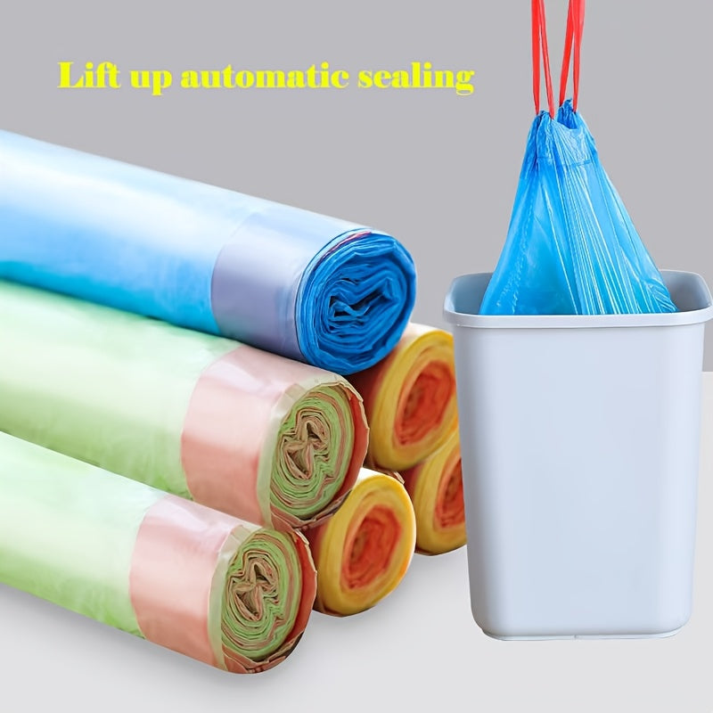 40pcs (2 Rolls) \u002F 100pcs (5 Rolls) \u002F 200pcs (10 Rolls) Drawstring Trash Bags - Suitable for Household, Kitchen, Bedroom Garbage Disposal, Trash Can Liners - 4 Gallon