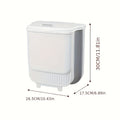 Kitchen Trash Can Collapsible Household Cabinet Door Wall-mounted Trash Basket with Lid Toilet Toilet Storage Trash Basket