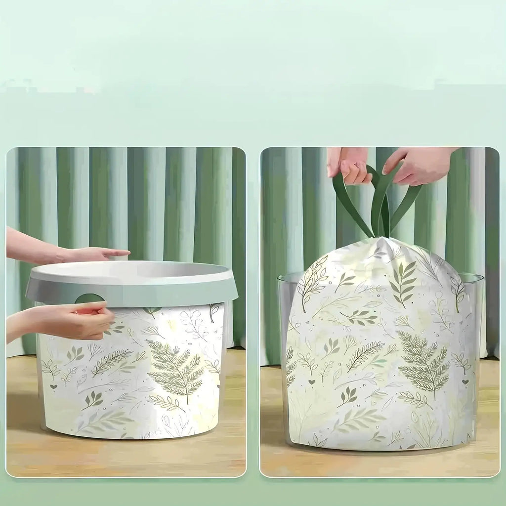 100pcs\u002F200pcs Thickened Automatic Tied Waste Bags- Odor-Proof, No-Tear Design, Durable PET Material Kitchen& Home Use, Multi-Purpose Trash Bags, Kitchen Waste Bags, Easycarry Handle, Sturdy Construction