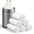 96pcs\u002Fpack, White\u002FPink\u002FRed\u002FPurple, Heavy-Duty 4 Gallon Small Drawstring Plastic Trash Bags - Leak-Resistant, Foldable, Easy-to-Tie Liners for Bathroom, Restroom, Bedroom, Office, And Toilet Garbage Cans - Space-Saving And Convenient