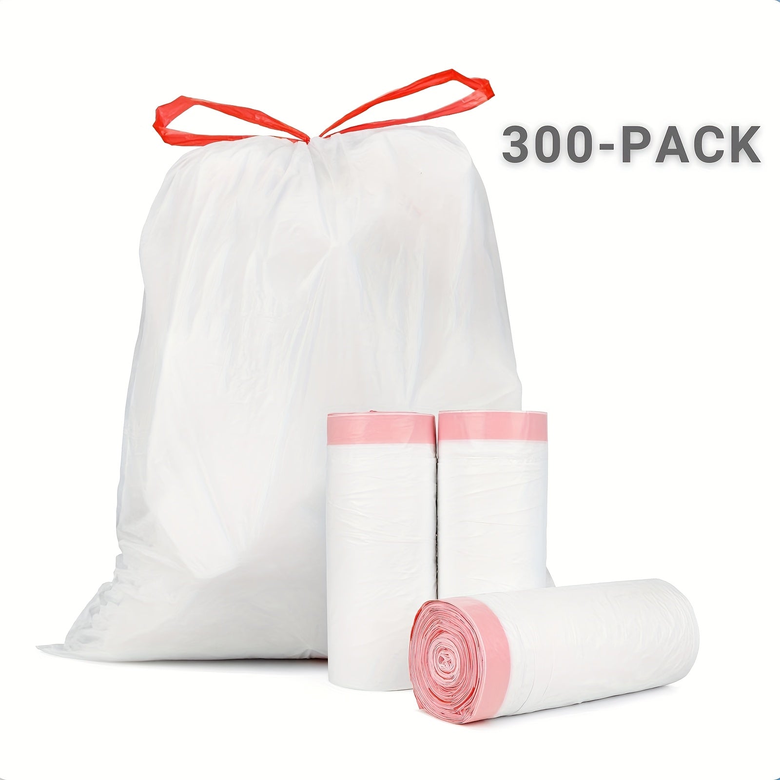 100\u002F 300pcs Heavy-Duty 4\u002F13 Gal Commercial Trash Bags, Leak-Proof Industrial-Grade Drawstring Liners For Restaurants, Offices, High-Traffic Areas & Facility Maintenance - Extra Thick Tear-Resistant Garbage Bags For Hospitality, 4\u002F 12