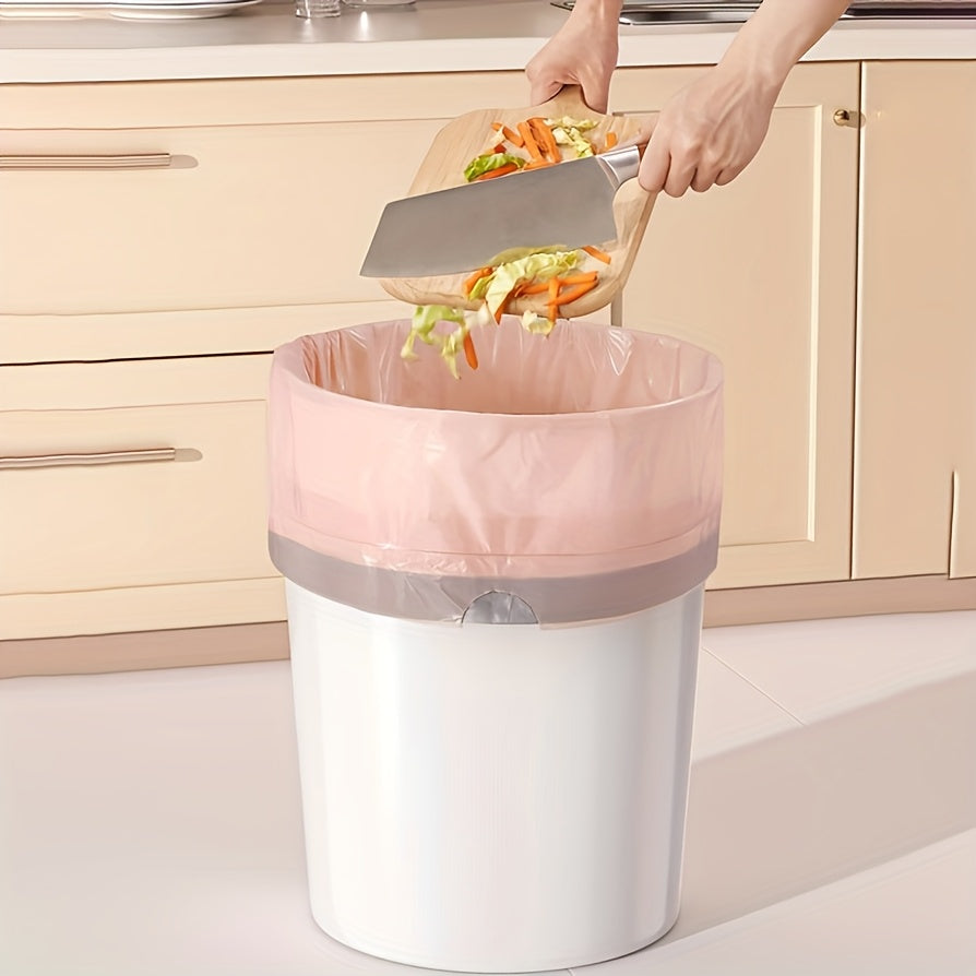 45\u002F75pcs\u002F Pack, Heavy-Duty 4 Gallon Small Drawstring Plastic Trash Bags - Foldable, Leak-Resistant, And Easy-To-Tie Liners for Bathroom, Restroom, Bedroom, Office, And Toilet Garbage Cans - Space-Saving And Convenient