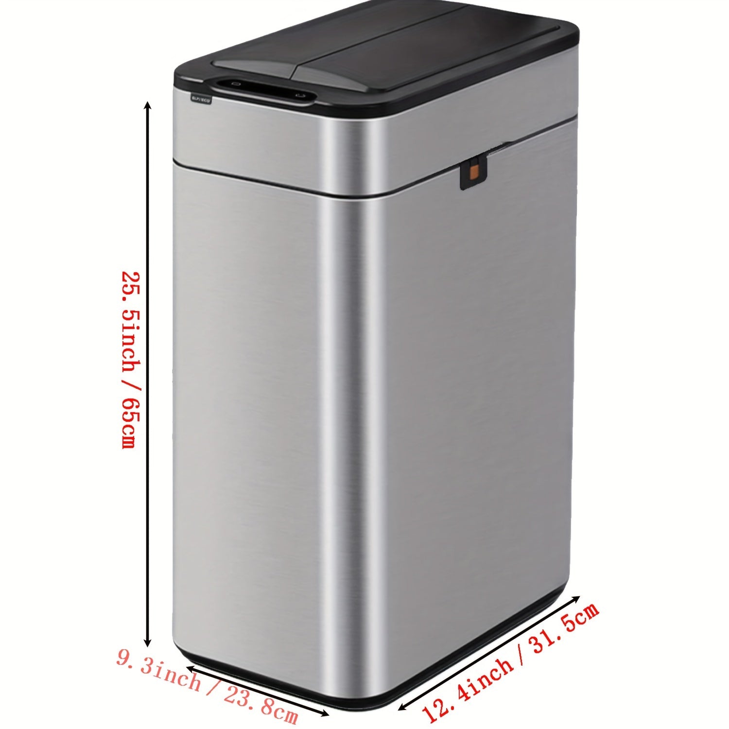 Stainless Steel Intelligent Induction Garbage Can - 9L\u002F30L\u002F40L Household Kitchen Covered Bidirectional Open Lid
