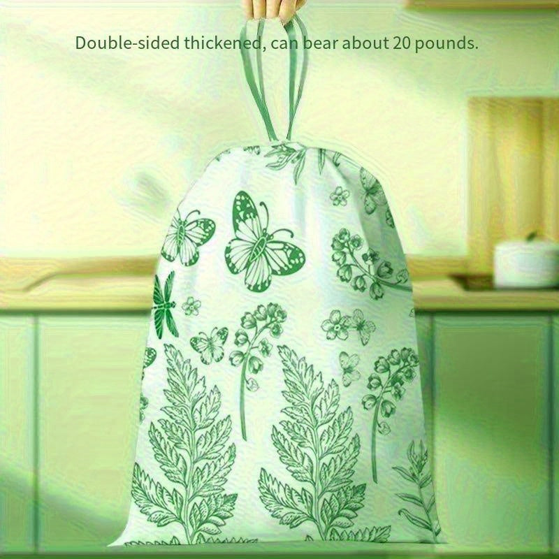 80\u002F90pcs(1roll) 4-gallon Tear Free Drawstring Plastic Garbage Foldable, Leak Proof, Easy to Bundle, Suitable for Bathroom, Toilet, Bedroom, Office, And Toilet Trash Cans Saves Space And Is Easy to Clean Cleaning Supplies And Products