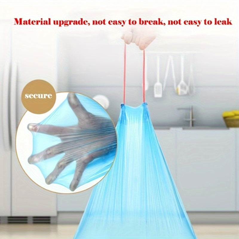 40pcs (2 Rolls) \u002F 100pcs (5 Rolls) \u002F 200pcs (10 Rolls) Drawstring Trash Bags - Suitable for Household, Kitchen, Bedroom Garbage Disposal, Trash Can Liners - 4 Gallon