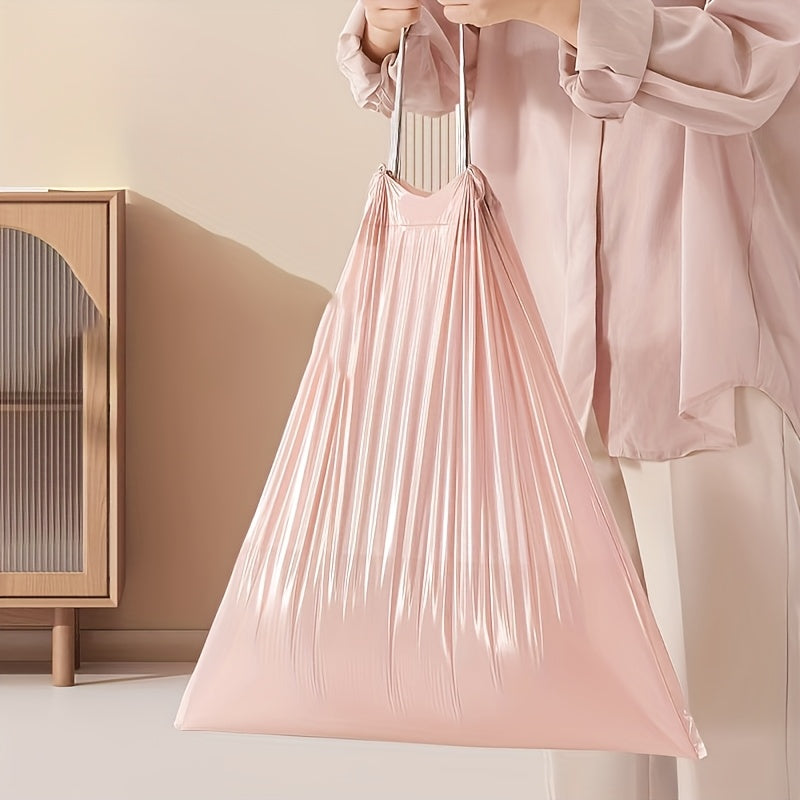 45\u002F75pcs\u002F Pack, Heavy-Duty 4 Gallon Small Drawstring Plastic Trash Bags - Foldable, Leak-Resistant, And Easy-To-Tie Liners for Bathroom, Restroom, Bedroom, Office, And Toilet Garbage Cans - Space-Saving And Convenient
