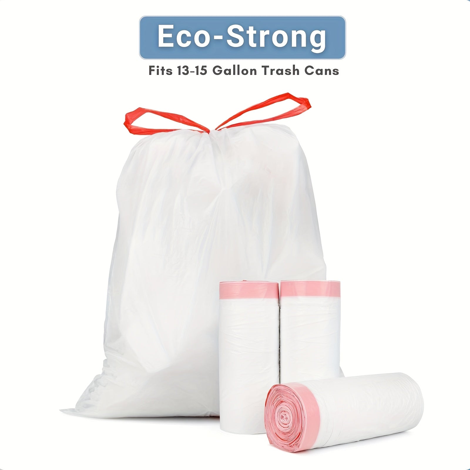 100\u002F 300pcs Heavy-Duty 4\u002F13 Gal Commercial Trash Bags, Leak-Proof Industrial-Grade Drawstring Liners For Restaurants, Offices, High-Traffic Areas & Facility Maintenance - Extra Thick Tear-Resistant Garbage Bags For Hospitality, 4\u002F 12