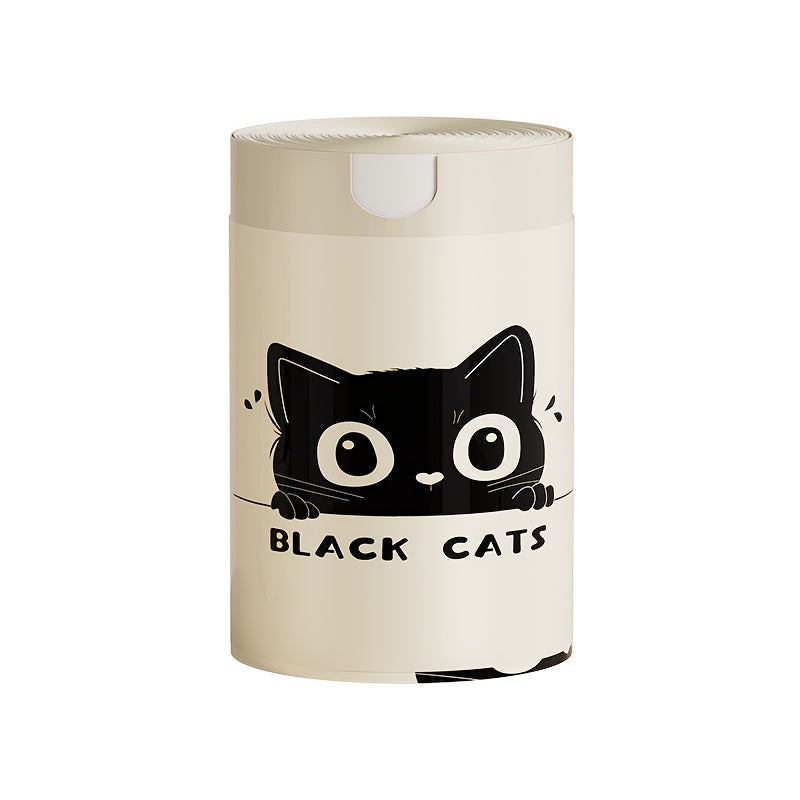 3\u002F6 Rolls, 50\u002F90pcs, 4 Gallon, Cute Black Cat Drawstring Trash Bags, Thickened Large Size, Multi-Purpose High-Density Polyethylene Disposable Bags, Suitable for Kitchen, Bathroom, Bedroom, Living Room And Toilet