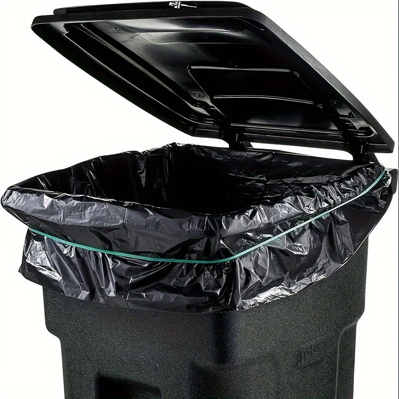 65 Gallon Plus-thickened Heavy Duty Garbage Bag, Tear Resistant, 25pcs(1 Roll)\u002F50pcs(2 Rolls)\u002F100pcs(4 Rolls)\u002F150 Pcs(6 Rolls) Black Lawn & Leaf Bag, Suitable for Yard Garbage Storage, Garbage Disposal, Outdoor Camping Garbage Collection