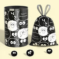 Drawstring Garbage Bag Thickened Household Kitchen Large Black Plastic Bag Handheld Garbage Bag Wholesale Extra Thick 3 Rolls 45bags