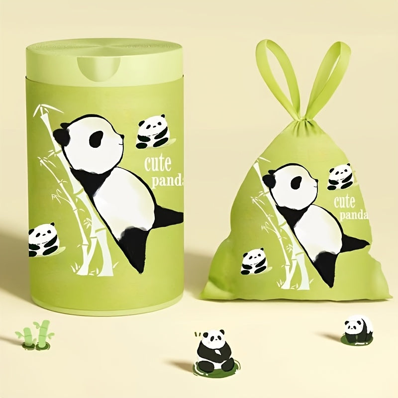 4 Rolls, 60 Household Drawstring Garbage Bags, Disposable Garbage Bags, Self Sealing Garbage Bags, Multi-purpose Garbage Bags - Cute Cartoon Patterns, Suitable for Homes, Offices, Cleaning Supplies, Household Items