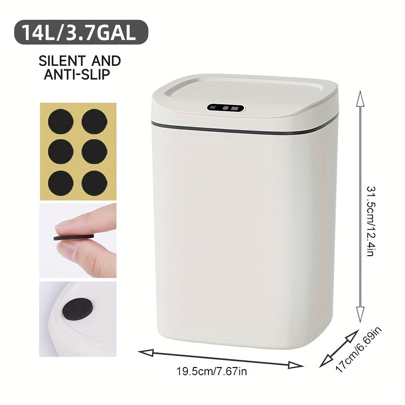 Hands-Free Smart Trash Can with Motion, Sealing Lid & Odor-Blocking Technology, Touchless Operation for \u002FOffice\u002F\u002FBathroom, Trash Bin (Easy Clean, Durable Design)