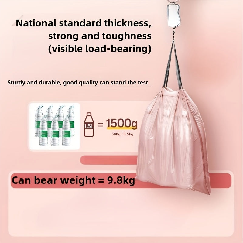 99pcs Extra Thick Drawstring Trash Bags - Versatile, Leak-Proof Plastic Garbage Bags for Kitchen, Bathroom & Living Room Cleaning